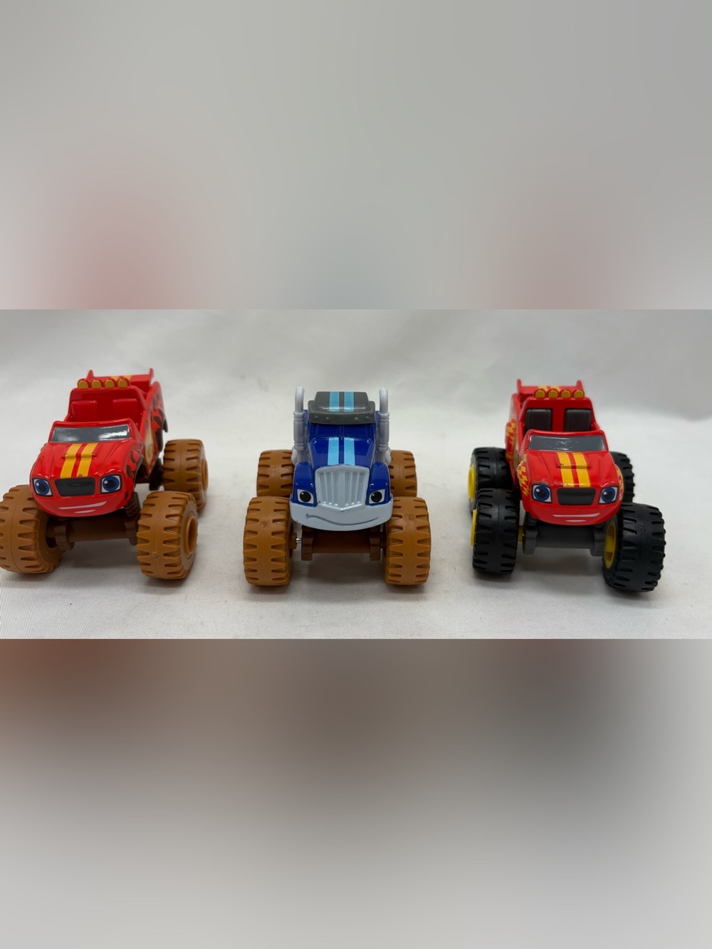 3 Blaze And The Monster Machines Race Cars Blaze & Crusher Group Lot